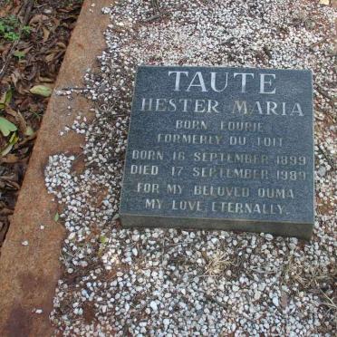 TAUTE Hester Maria FOURIE voorheen DU TOIT 1899-1989
