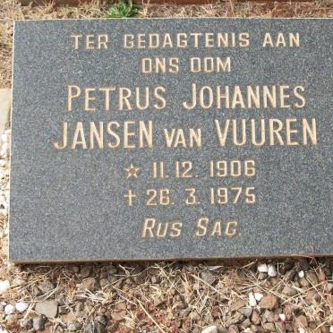 VUUREN Petrus Johannes, Jansen van 1906-1975