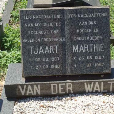 WALT Tjaart, van der 1907-1990 &amp; Marthie 1907-1997