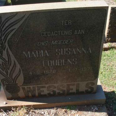 WESSELS Maria Susanna Lourens 1928-1971