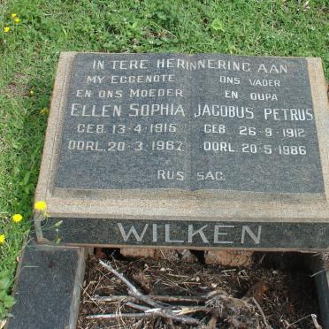 WILKEN Jacobus Petrus 1912-1986 &amp; Ellen Sophia 1915-1967