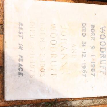 WOODRUFF Eric Francis 1907-1967 &amp; Johanna 1903-1976