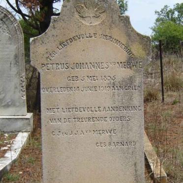 MERWE Petrus Johannes, van der 1895-1919