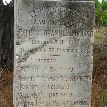 BARNARD Petrus Johannes 1843-1920 &amp; Jacoba Johanna Aletta VAN DIJK 1847-1920 