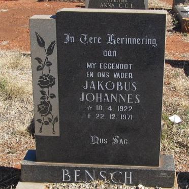 BENSCH Jakobus Johannes 1922-1971