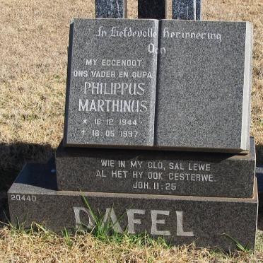DAFEL Philippus Marthinus 1944-1997