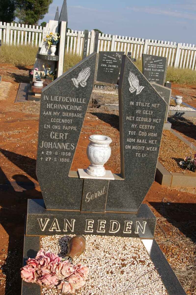 EEDEN Gert Johannes, van 1958-1986