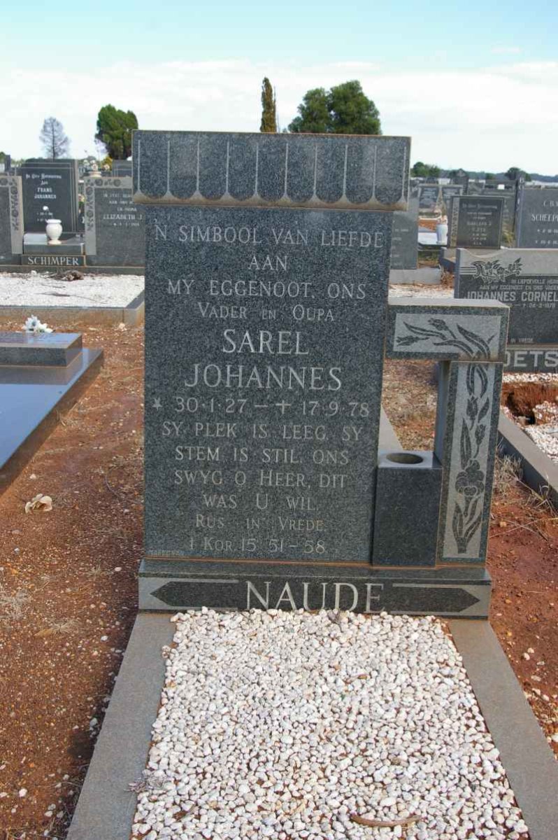NAUDE Sarel Johannes 1927-1978