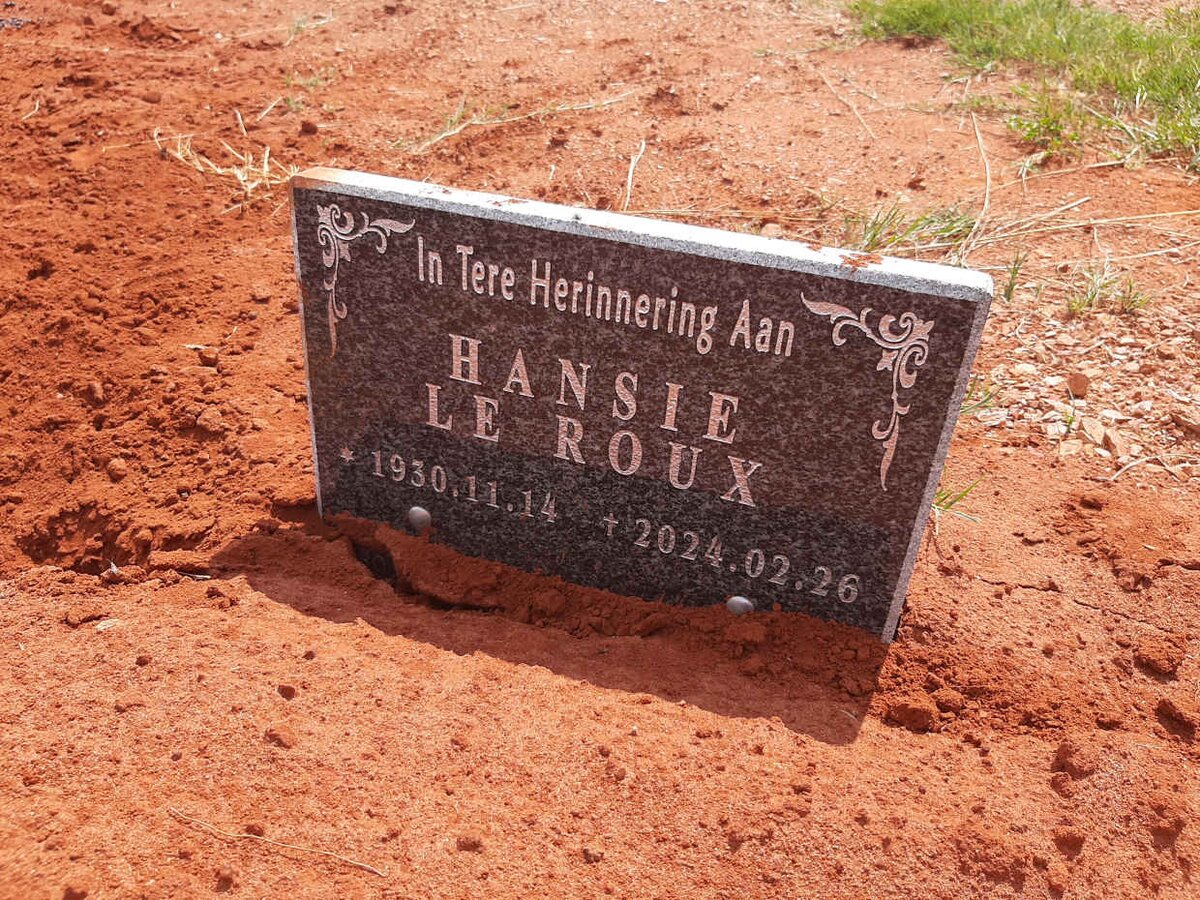 ROUX Hansie, le 1930-2024