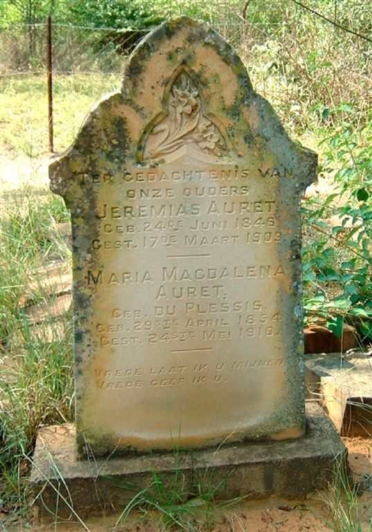 AURET Jeremias 1846-1909 & Maria Magdalena DU PLESSIS 1854-1910