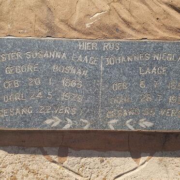 LAAGE Johannes Nicolaas H. 1853-1928 &amp; Ester Susanna BOSMAN 1863-1929