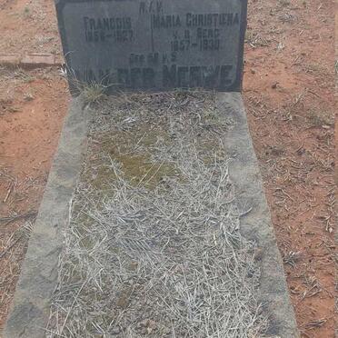 MERWE Francois, van der 1856-1927 &amp; Maria Christiena V.D. BERG 1857-1930