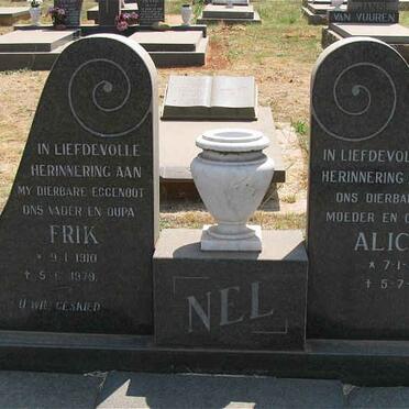 NEL Frik 1910-1979 &amp; Alice 1913-1989