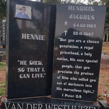 WESTHUIZEN Hendrik Jacobus, van der 1983-2007