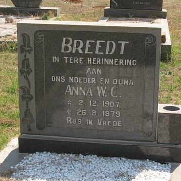 BREEDT Anna W.C. 1907-1979