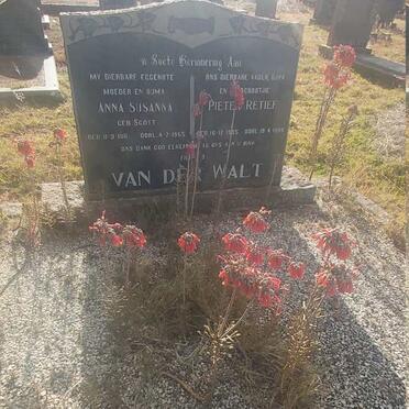WALT Pieter Retief, van der 1905-1996 &amp; Anna Susanna SCOTT 1911-1965