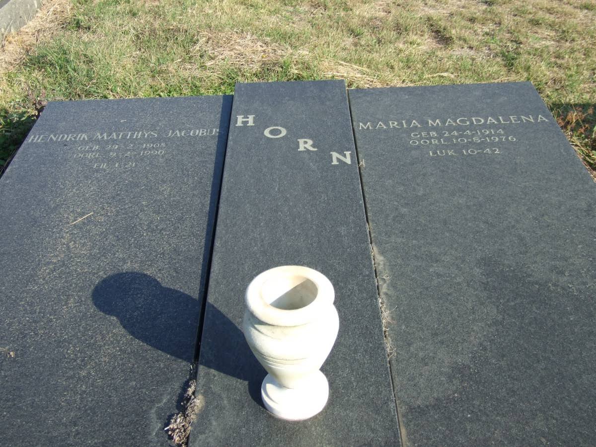 HORN Hendrik Matthys Jacobus 1908-1990 &amp; Maria Magdalena 1914-1976