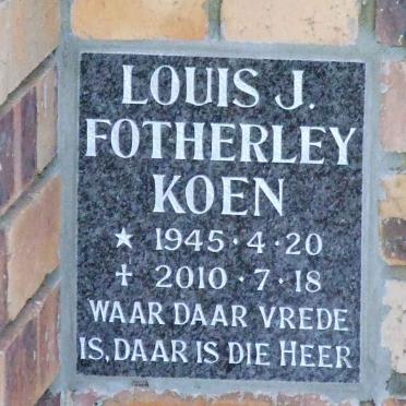 KOEN Louis J. Fotherley 1945-2010