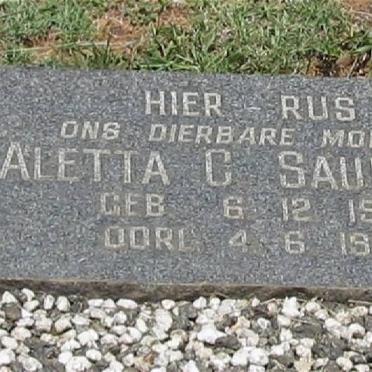 SAUNDERS Aletta C. 1919-1950