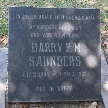 SAUNDERS Harry P.M. 1894-1953