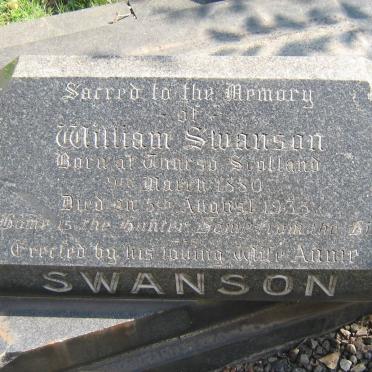 SWANSON William 1880-1935