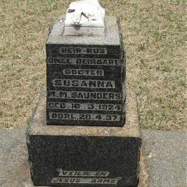SAUNDERS Susanna M.M. 1924-1937