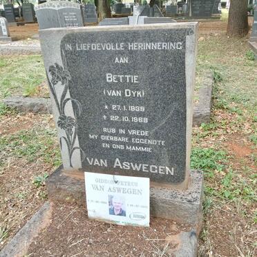ASWEGEN Gideon Petrus, van 1934-2013 & Bettie VAN DYK  1939-1968_1
