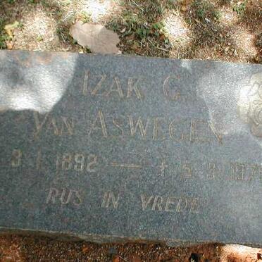 ASWEGEN Izak G., van 1892-1979