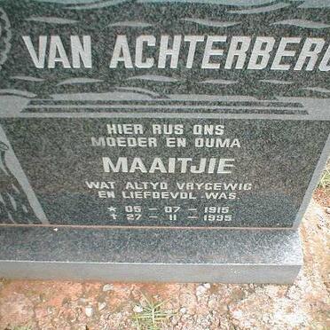 ACHTERBERG Maaitjie, van 1915-1995