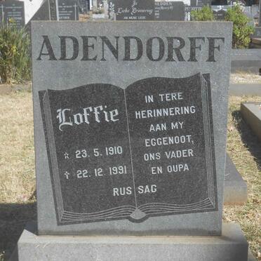 ADENDORFF Loffie 1910-1991
