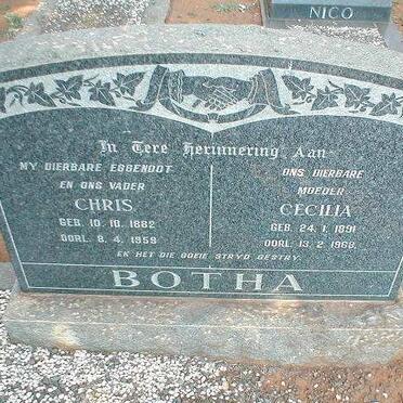 BOTHA Chris 1882-1959 &amp; Cecilia 1891-1968