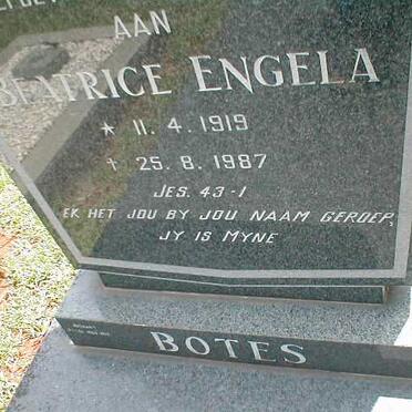 BOTES Beatrice Engela 1919-1987