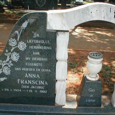 BOTHA Anna Franscina nee JACOBS 1904-1982