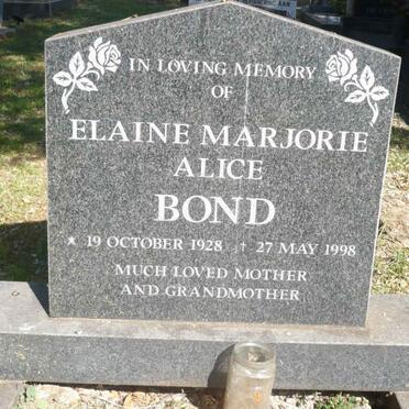 BOND Elaine Marjorie Alice 1928-1998
