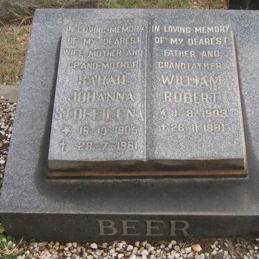 BEER William Robert 1903-1981 &amp; Sarah Johanna Stoffilena 1905-1961