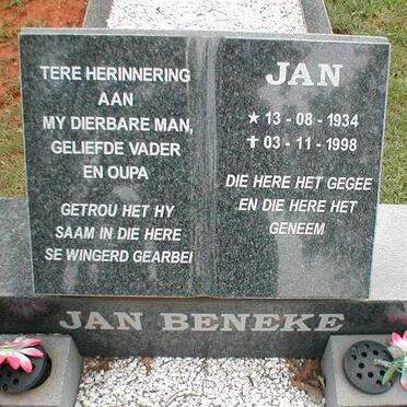 BENEKE Jan 1934-1998