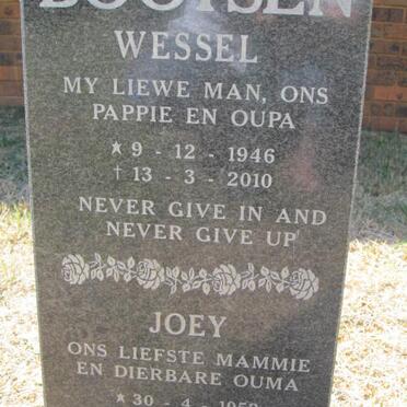 BOOYSEN Wessel 1946-2010 &amp; Joey 1952-