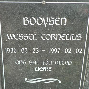 BOOYSEN Wessel Cornelius 1936-1997
