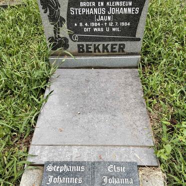 BEKKER Stephanus Johannes 1959-2010 & Elsie Johanna 1963- :: BEKKER Stephanus Johannes 1984-1984