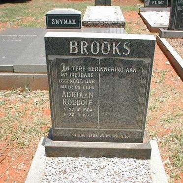 BROOKS Adriaan Roedolf 1904-1977