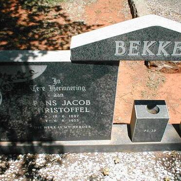 BEKKER Frans Jacob Christoffel 1897-1955