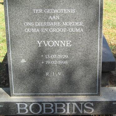 BOBBINS Yvonne 1929-1998
