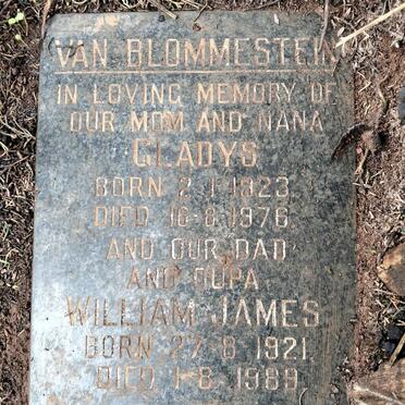 BLOMMESTEIN William James, van 1921-1989 & Gladys 1923-1976