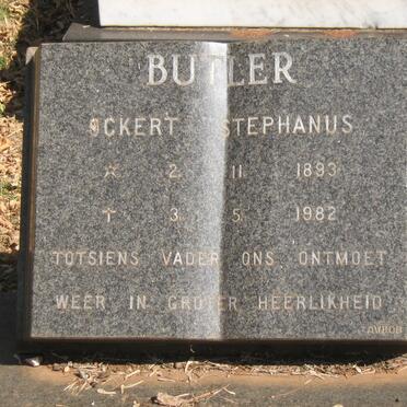 BUTLER Ockert Stephanus 1893-1982