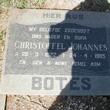 BOTES Christoffel Johannes 1922-1985