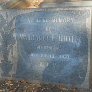 BOTHA Margaret E. nee MOOLMAN -1968
