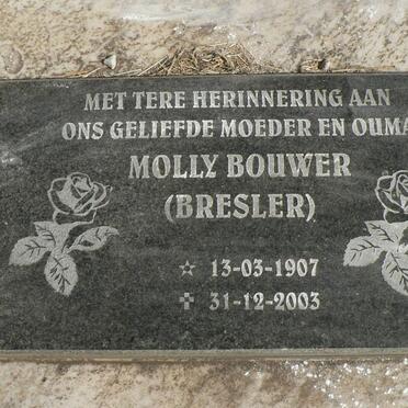 BOUWER Molly nee BRESLER 1907-2003