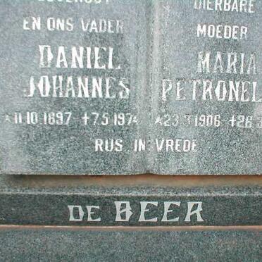 BEER Daniel Johannes, de 1897-1974 & Maria Petronella  1906-1994
