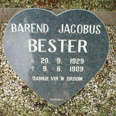 BESTER Barend Jacobus 1929-1989