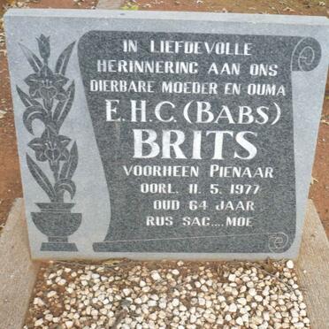 BRITS E.H.C. voorheen PIENAAR -1977